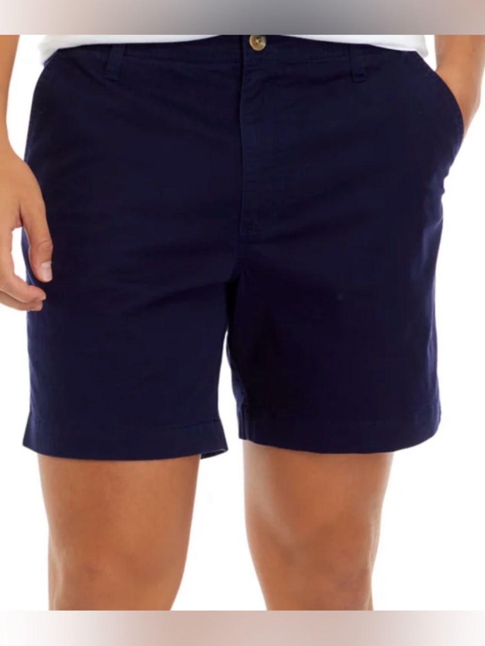True Craft Chino Classic Navy Flat-Front Shorts